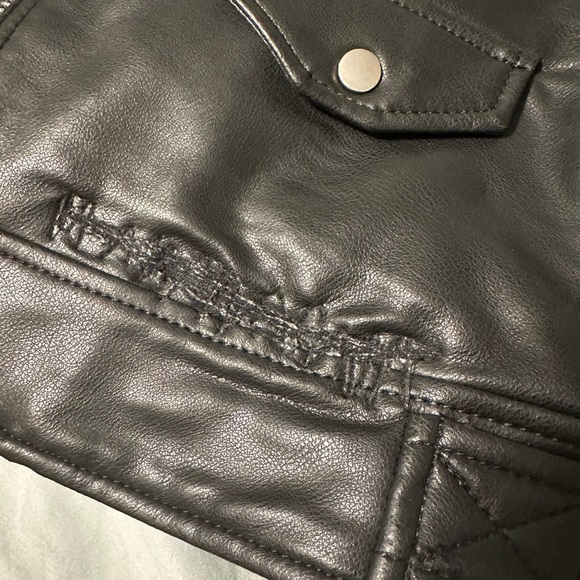 Zara Black Leather Jacket - Picture 3 of 8